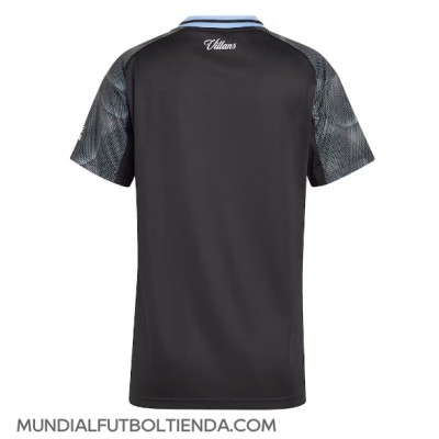 Camiseta Aston Villa Segunda Equipación Replica 2025-26 para mujer mangas cortas Camiseta Aston Villa Segunda Equipación Replica 2025-26 para mujer mangas cortas